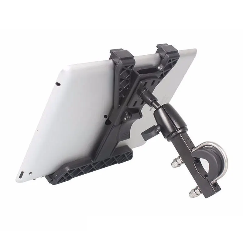 Ceny Uniwersalna rowerowa uchwyt mocujący motocykl stojak pod PC lub tableta uchwyt ze stopu aluminium 360 stopni obrotowy uchwyt na gps dla 7 10.1 Cal PC