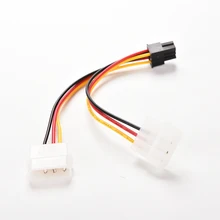 2 IDE Dual 4 Pin IDE Штекерный на 6 Pin женский PCI-E Y Molex IDE разъем адаптера питания для ПК видеокарта