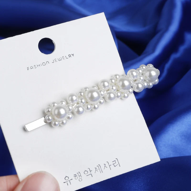 New 7 Styles Women Silver Color Metal Pearl Hairpins Lady Simple Hair Clips Barrettes Headwear Hair Styling Tools Accessories