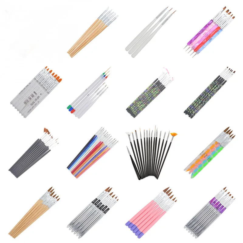 

WUF 21 Different Styles DIY Nail Art Acrylic UV Gel Design Brush Painting Drawing Pen Tips Tools Kit (X22-41)