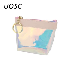 UOSC прозрачные кошельки для мелочи, женские кошельки, Маленький милый держатель для карт, ключей, денег, мини сумка для девушек, Дамский кошелек, модный кошелек