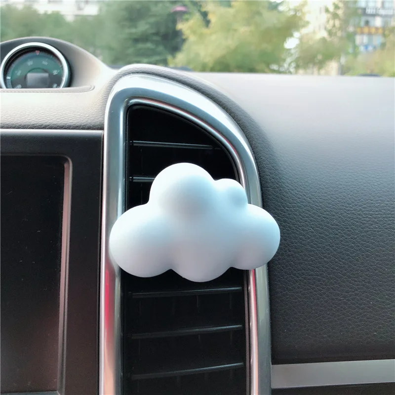 light blue Автомобильный освежитель воздуха с милыми облаками, ароматерапия, застежка-клипса, автомобильный освежитель воздуха на выходе, освежитель воздуха в автомобиле, клипса кондиционирования воздуха - Название цвета: light blue