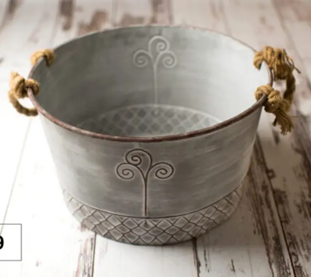 2017 vintage newborn bucket baby photography propsnewborn posing tub with handlesinfant iron 2017 vintage newborn bucket baby photography propsnewborn posing tub with handlesinfant iron