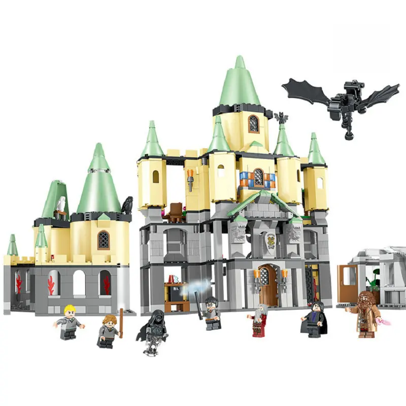

Building Blocks Harry Magic Movie Series Hogwarts Magic Castle With Figures Compatible LegoINGly Model Bricks Set Toys For Child