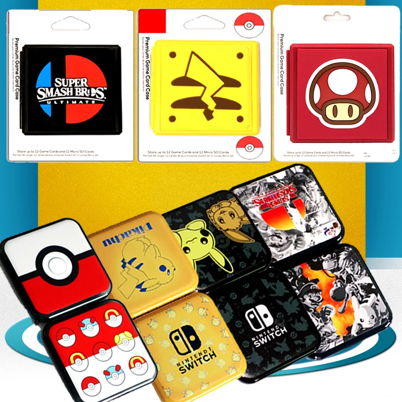 12 в 1 коробка для хранения игровых карт для nintendo Switch NS аксессуары для игровых карт чехол Pikachus Eevee Pokemons жесткий корпус коробка для хранения