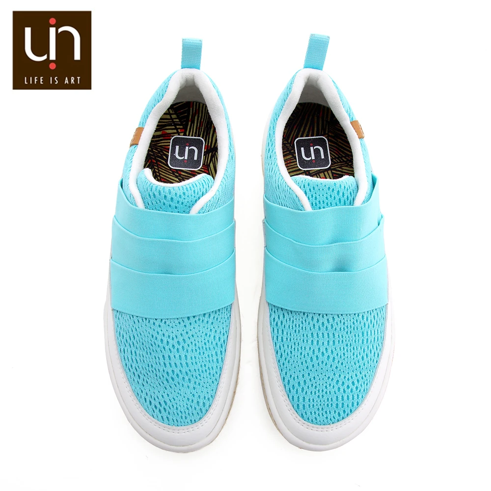 

UIN Ibiza Design Microfiber Casual Sneakers for Women Comfort Slip-on Flats Shoes Breathable Travel Ladies Loafers