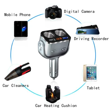 車の空気ベント電話ブラケットfm bluetoothハンズフリー2 1デュアルポータブル自動車電話で高速usb充電器ホルダーiphone xs huawei社