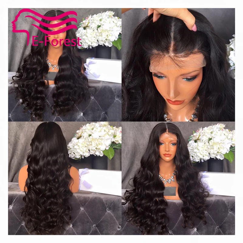 Glueless Full Lace Human Hair Wigs For Black Women 7A Body Wave Lace Front Human Hair
