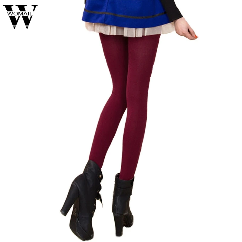 

Amazing Solid Color Autumn Winter High Elastic Lady's Leggings Warm Pants for Women