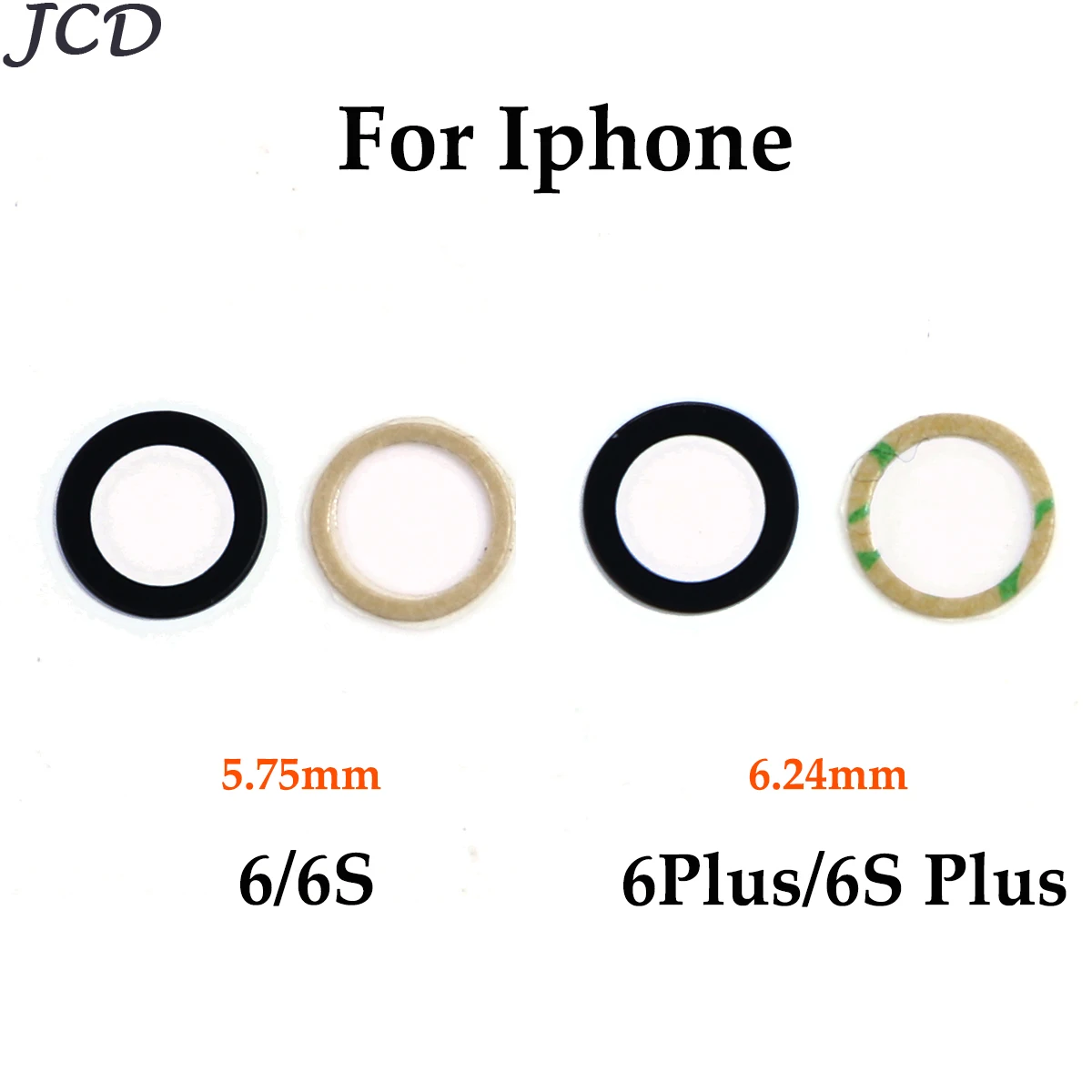 JCD 2 шт./лот новинка для Iphone 6 6S Plus 6Plus стеклянная крышка объектива камеры запасные