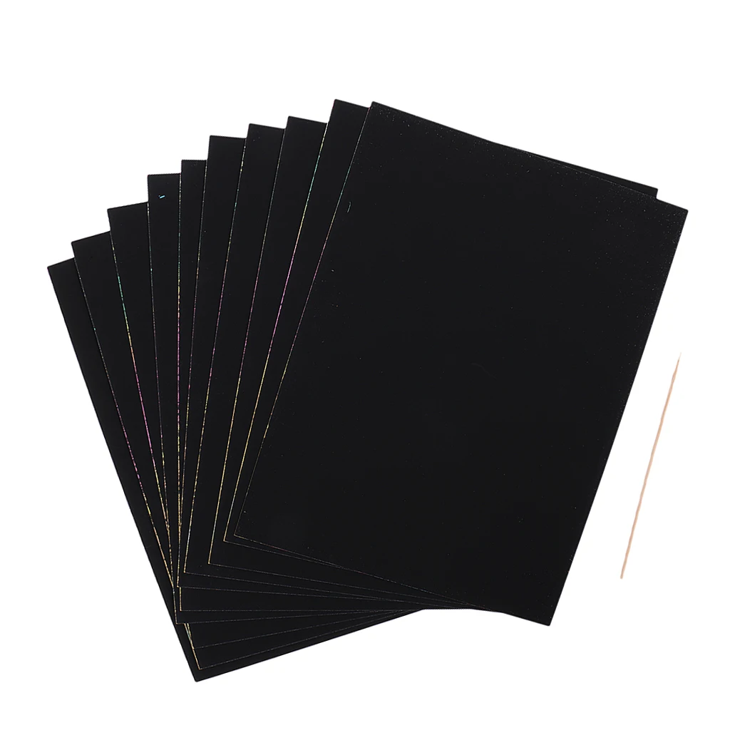 Online Beschichtet Kunst Papier Blank Gravur Boards Schaber Bild Bord Scratch Papier Kunst Scratchboard Gravur Kunst Schaber Werkzeug