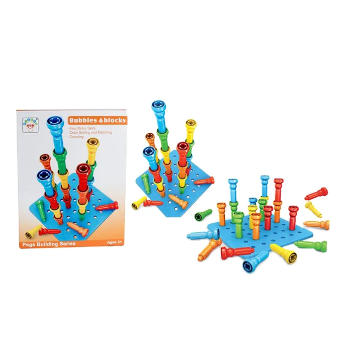 

Educational Pegs Building Blocks Series Assembling Educational Creative Flexible Logic Thinking Toys Develop Fine Motor Skill