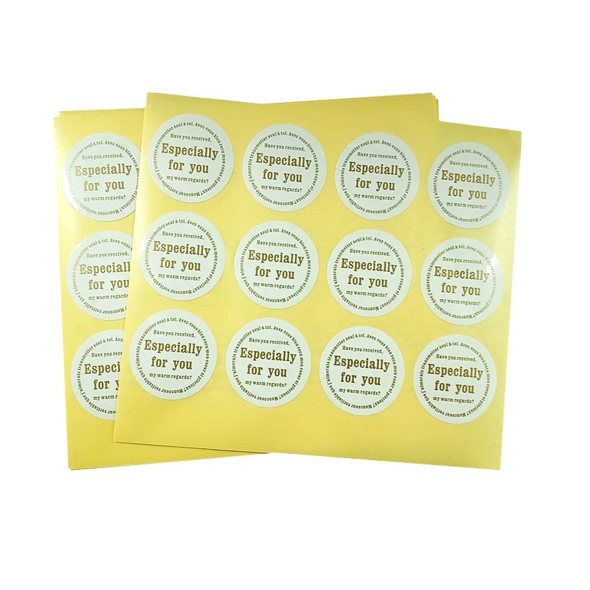 120pcs/lot White Circle Especially For You Sealing Stickers Gift Seal Sticker Selfadhesive