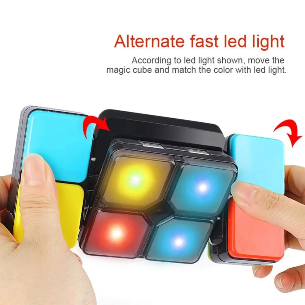 

Variety Music Magic Cube Changeable Intelligent Puzzle Led Light for Teenagers,Electric Rubiks Cube Infinite Box for children