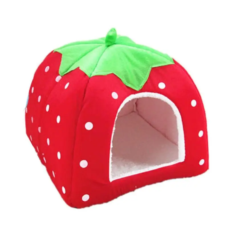 Title 11, Soft Strawberry Leopard Pet Dog Cat House Tent ...