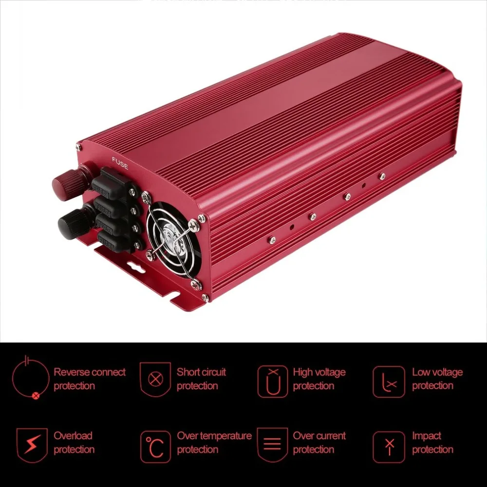 

1500W/3000W Car Power Inverter with with Dual USB Ports LCD Display Automotive Converter Power Supply