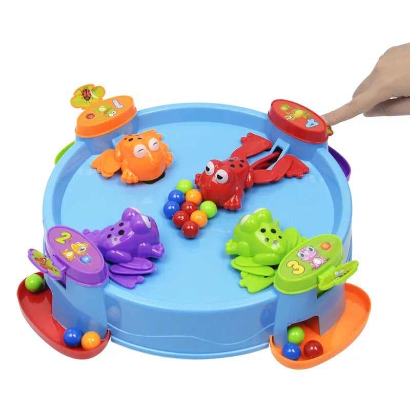  Kids Educationa Toy Baby Toys Frog Grabs Ball Game Parent-child Interactive Table Games Feeds Frog 