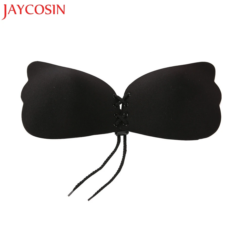 

Hot 2017 New Fashion Women Self Adhesive Strapless Bandage Stick Gel Silicone Push Up Invisible Bra Wonderful Drop Shipping 825