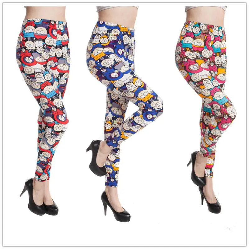 

girl lovely graffiti cartoon leggings female Fitness Slim character Print Leggings new fashion cute Pencil Pants