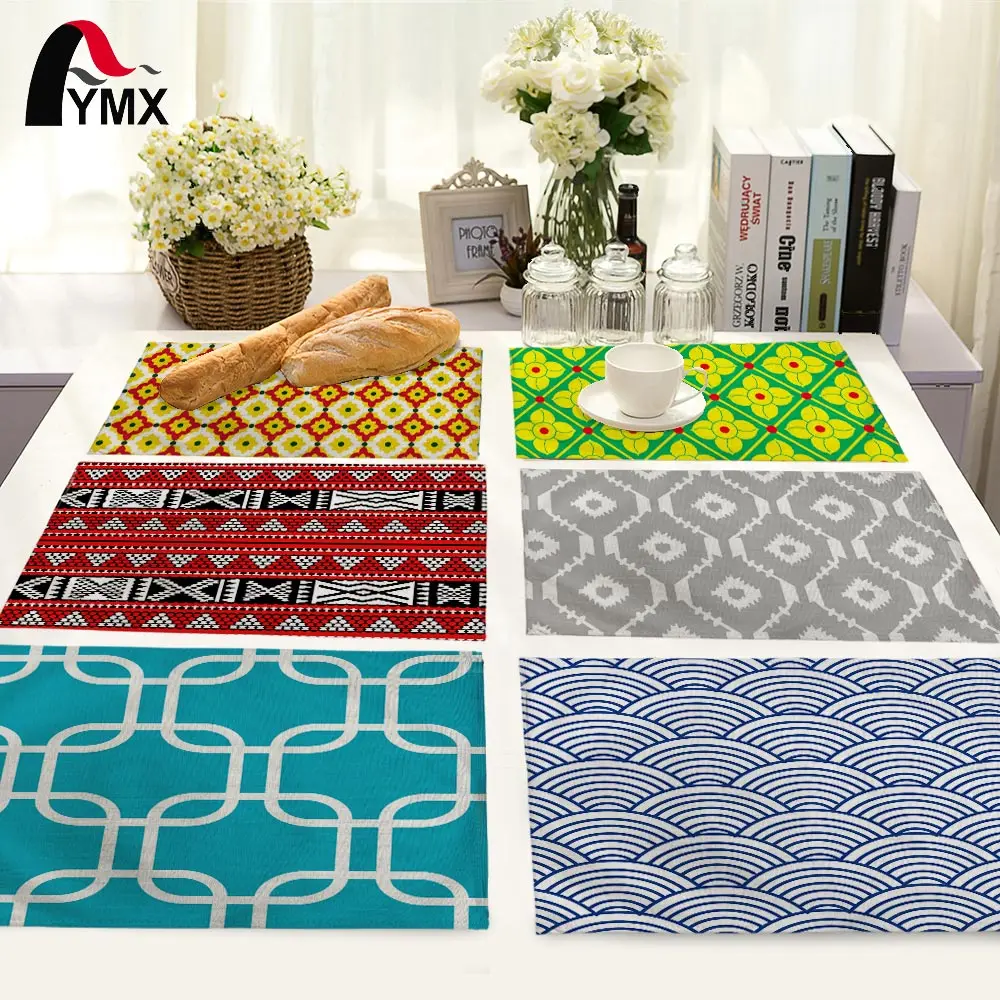 Geometric Pattern Table Mat Geometric Printing Table Napkin Placemat
