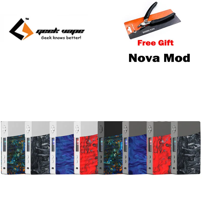 

original Geekvape Nova box mod 200w e-cig powered by dual 18650 AS200 chip for zeus rta tank vs voopoo drag