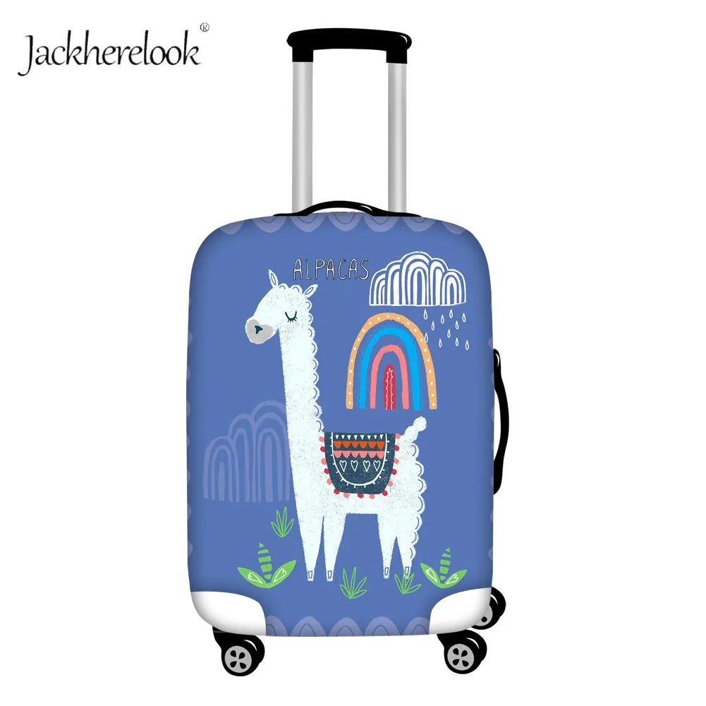 

Jackherelook Cute Alpaca Llama Print Luggage Protective Covers for 18-30 Inch Trolley Case Trunk Travel Suitcase Dust Rian Cover