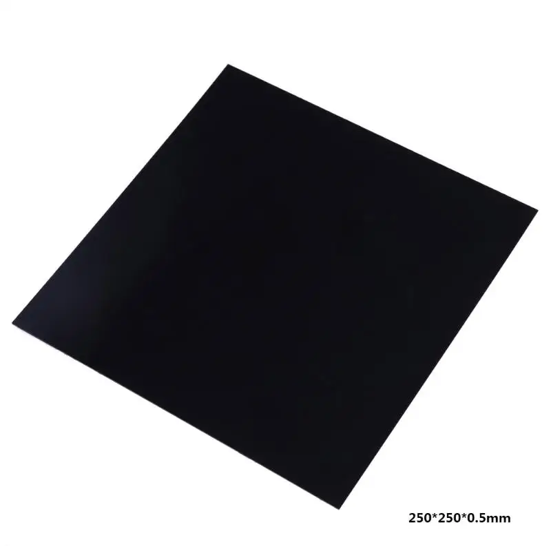 

Black 250 x 250 x 0.5mm PEI Sheet for 3D Printing build surface with 468MP Adhesive Tape 3D printer parts