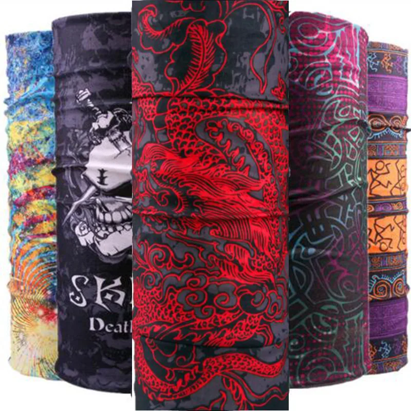 

Bandana Ciclismo Female Men Seamless Tube Scarf Balaclava Sport Fishing Face Mask Camouflage Neck Gaiter Kaffiyeh Dragon Design