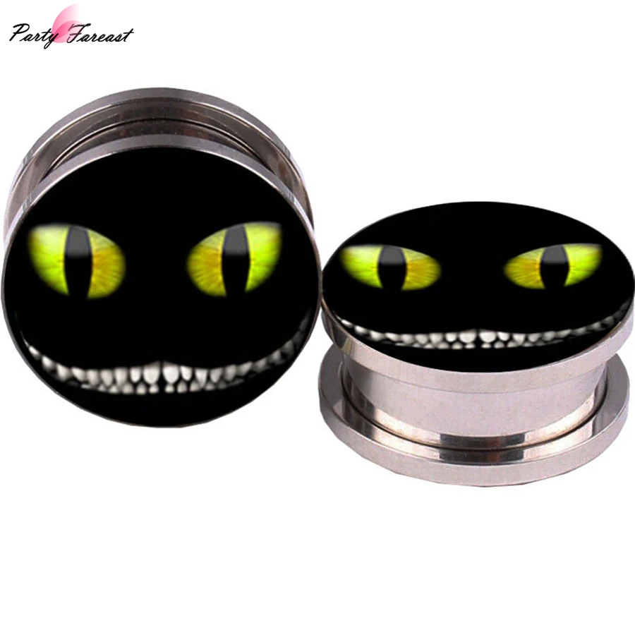 

Acrylic Piercings Ear Expansion Ear Plugs Women Cat Eye Ear Plugs and Tunnels Body Jewelry Piercing Teeth Ear Expansions