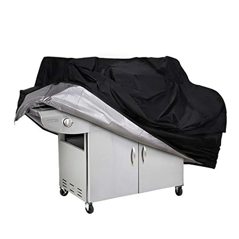 210D Waterproof BBQ Cover BBQ Accessories Grill Cover Anti Dust Rain Charcoal Electric Barbeque Grill Protection Outdoor Black