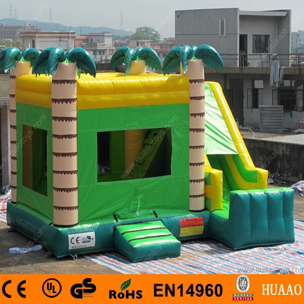 

Commercial Tropical Jungle Palm Tree China Inflatable Bouncy Castle with Slide and CE Blower