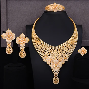 

GODKI Famous Brand Super Luxury Gold Lariat Party Dress Jewelry Sets For Women Wedding Naija Bridal Cubic Zircon CZ Jewelry 2019