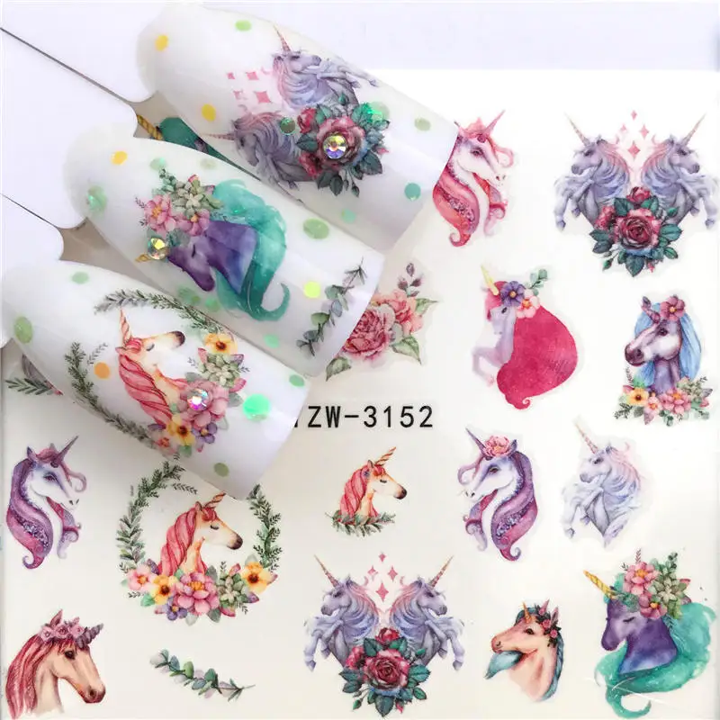 YWK 1 шт. Хэллоуин наклейка на ногти водная самоклеющаяся дизайн ногтей тату большие губы/ладони наклейки для DIY Декор обертывания - Цвет: YZW-3152