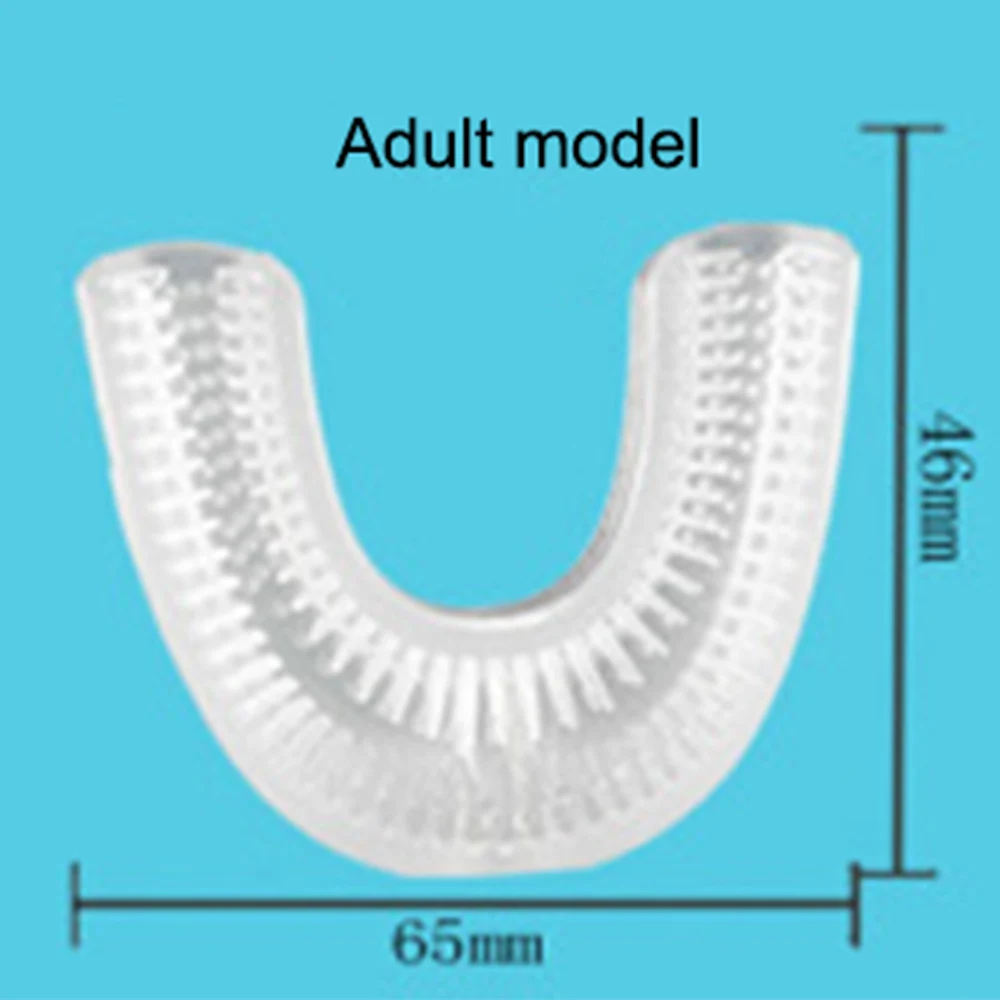 360 ° Автоматическая звуковая электрическая зубная щетка, поднос для рта, умный тип U, автоматическая зубная щетка для рта - Цвет: Adult brush head
