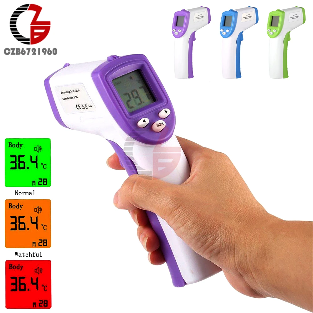 Инфракрасный термометр для детей и взрослых, Бесконтактный цифровой инфракрасный термометр с ЖК-дисплеем, датчик температуры поверхности лба и тела