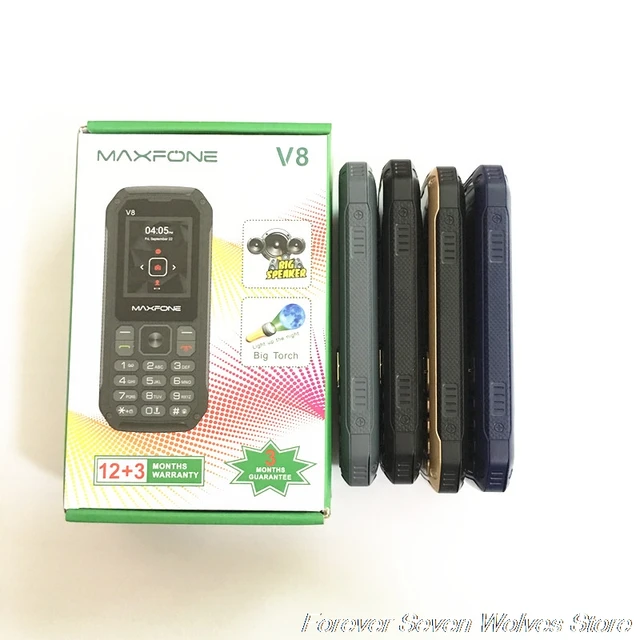 Special Offers GSM 2G Feature Phone V8 Dual Sim Cards Old Man Phone 2000mAh Battery Support Russian Arabic Keyboard FM MP3 MP4 Strong Torch