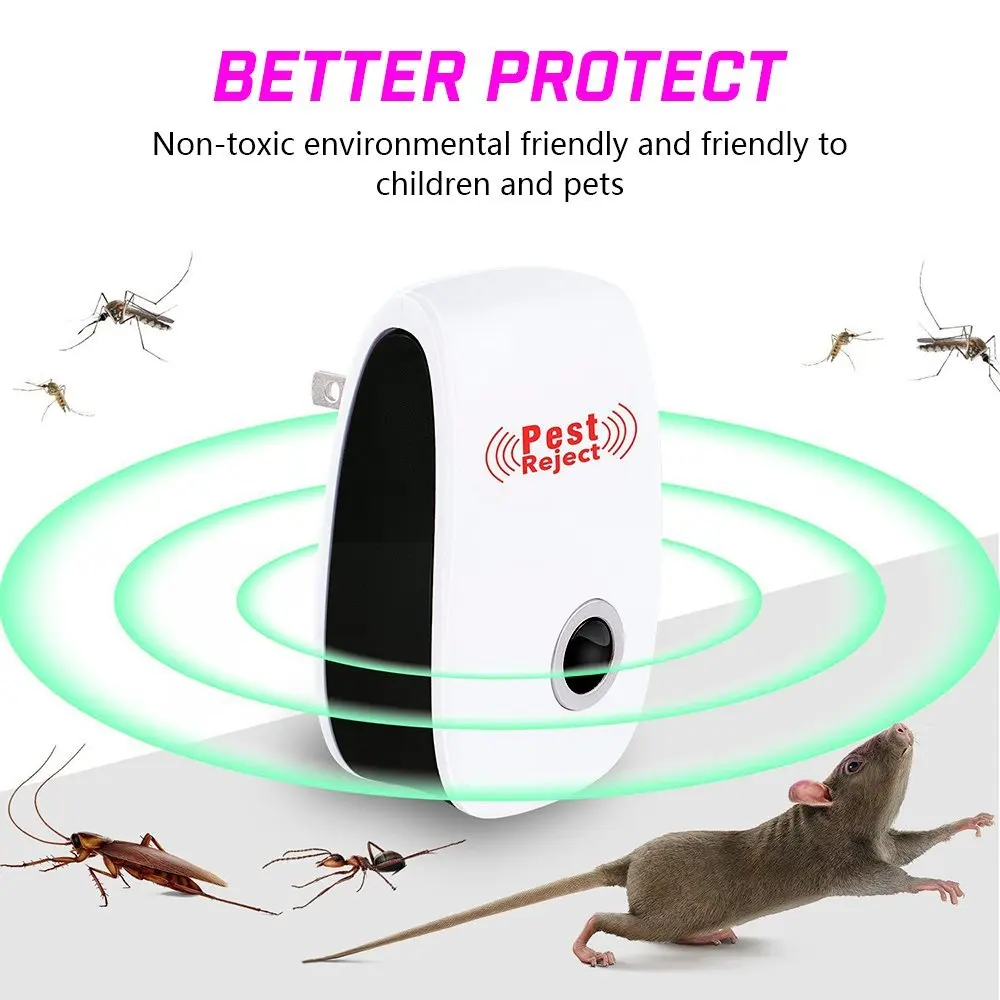 Ultrasonic Pest Reject Electronic Rat Mice Repeller Anti Mosquito Insect Killer