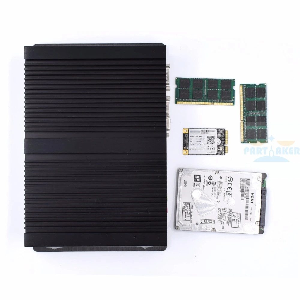 Мини линукс встроенный дешевые безвентиляторный мини промышленный ПК с Intel i3 5005u процессор 2 COM порты мини настольный