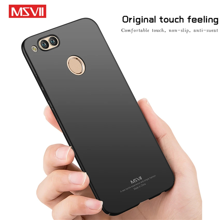 

Huawei Honor 7X Case Cover Luxury Silm Scrub Hard PC Back Cover For Huawei Honor7X Cases Msvii Brand Phone Coque For Honor 7 X