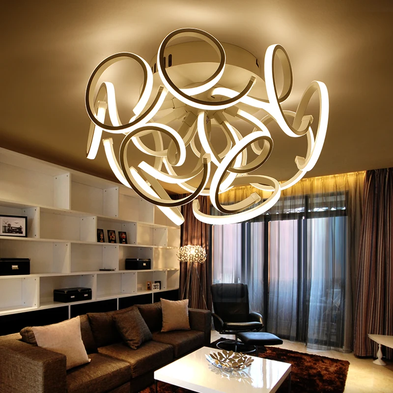 

modern new led ceiling lights acrylic bedroom living room kitchen lamps plafondlamp moderne home lighting luminarias fixtures