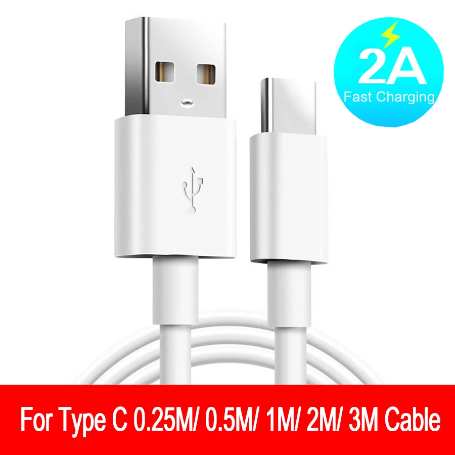 

USB Type C Cable for xiaomi redmi note 7 USB-C Mobile Phone Fast Charging Type-C 2A Charging Cable for Samsung Galaxy S9 S8 Plus