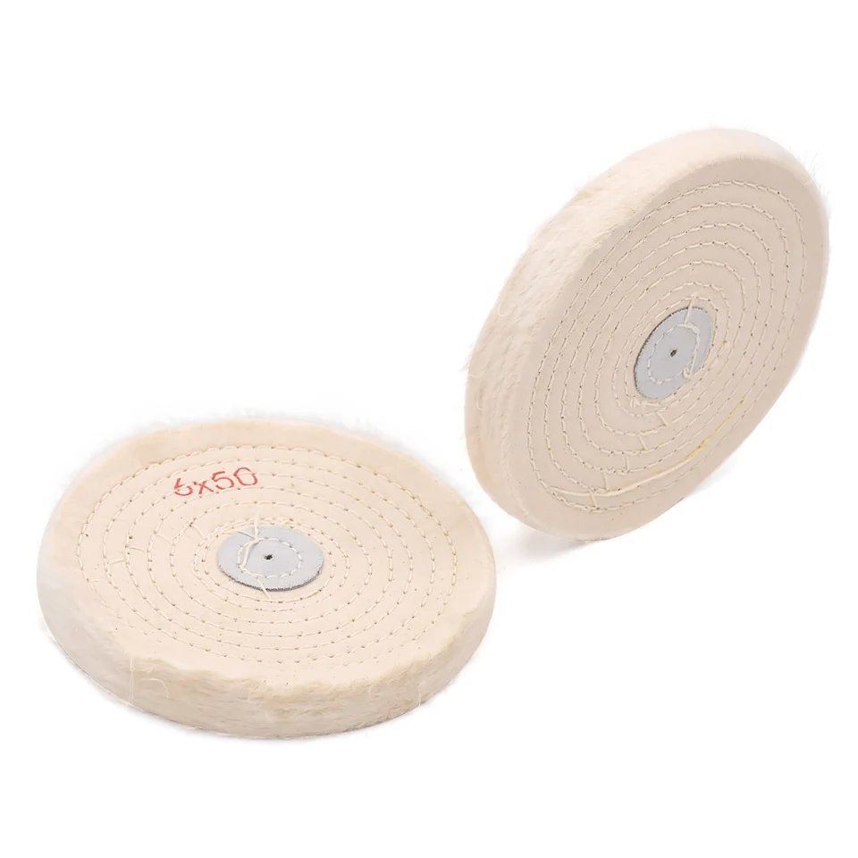 2шт белые полировочные диски колодки Шлифовальные Колеса абразивные инструменты хлопковые полировочные диски для тонкой ткань для полировки
