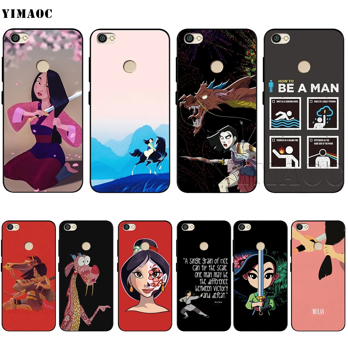 

YIMAOC Cartoon Mulan Soft TPU Case for Xiaomi Redmi mi Note MAX 3 6 6A 7 mi6 mi8 9 se a1 a2 Pro Lite go pocophone f1