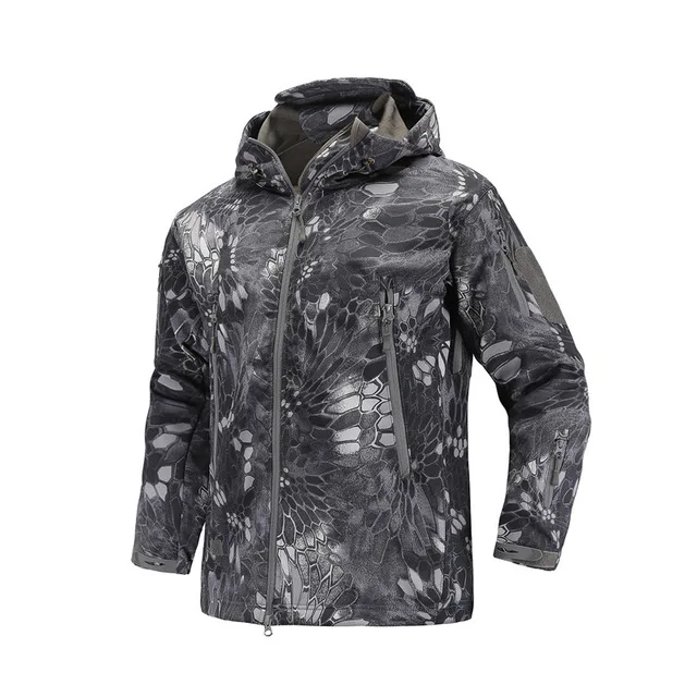 Тактическая Военная Мужская куртка для спорта на открытом воздухе, кемпинга, туризма, флисовая водонепроницаемая ветрозащитная теплая камуфляжная одежда для охоты
