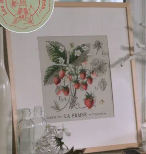 

ZZ356 Strawberry DIY Craft Stich Cross Stitch Cotton Fabric Needlework Embroidery Crafts Counted Cross-Stitching Kit