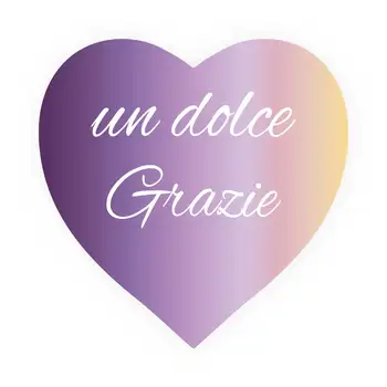 

DouxArt 100 Pcs Heart Stickers Bomboniere un dolce Grazie - 38mm Colorful Wedding Favors Communion Baptism Invite Labels V1406
