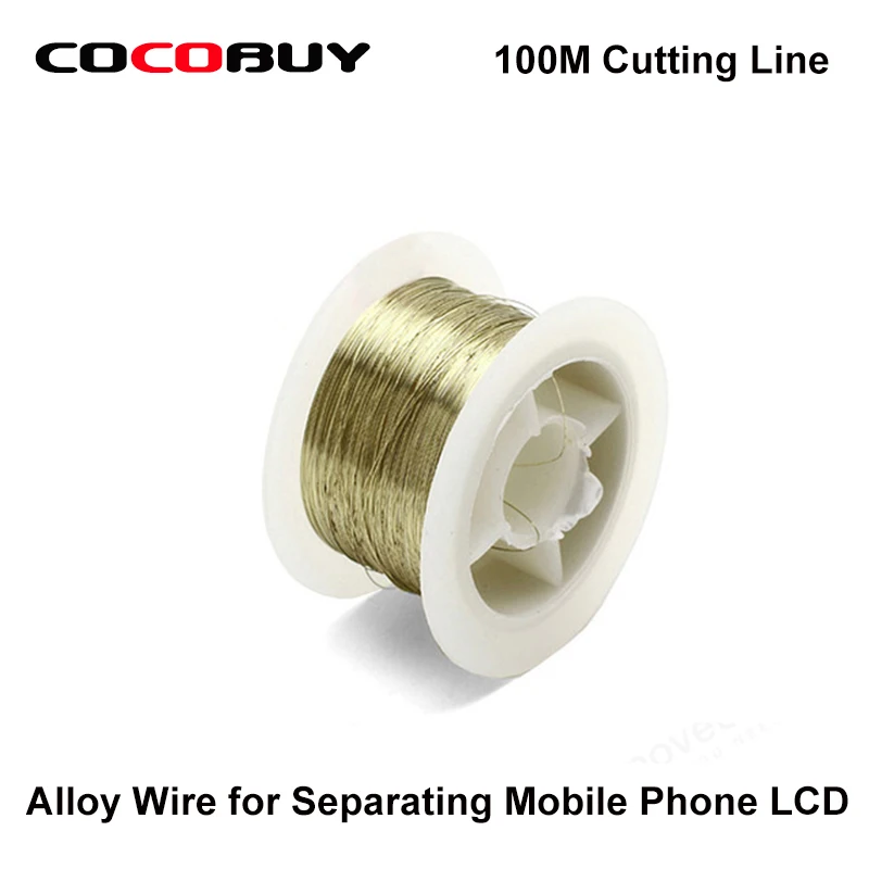 

Novecel 5 pcs/lot 100M Cutting Line Alloy Wire for Separating Mobile Phone Touch Screen Panel LCD