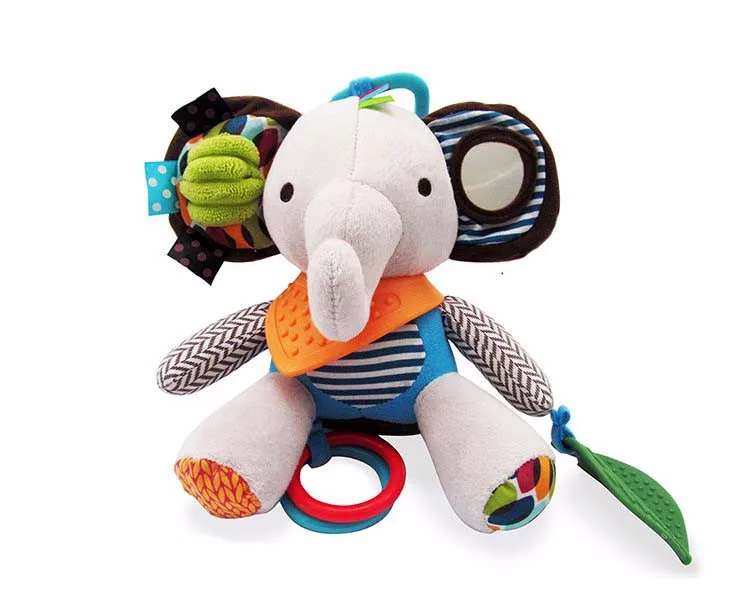 Новая детская погремушка мультфильм животных модели Детские коляски погремушки многофункциональный кукла плюшевые игрушки льва, слона