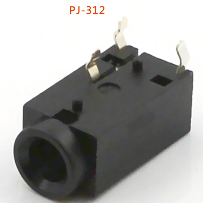 30pcs Jack 3 5mm Audio Connector Three pin Plug Headphone Jack PJ 312 Plug type Plastic Head Switch