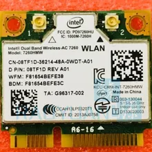Двухдиапазонная Беспроводная-AC 7260 7260HMW 7260AC 7260HMWAC полумини pci-e+ BT4.0+ 867 Мбит/с беспроводная карта